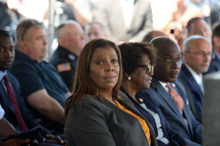 New York Attorney General Letitia James attending a ceremony at Tops Friendly Market on Jefferson Avenue on July 14, 2022 in Buffalo, New York.